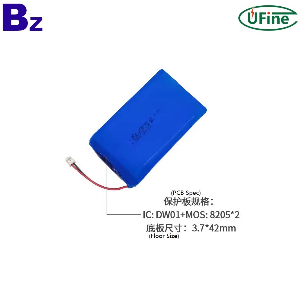 105080-2P 3.7V 10000mAh Li-polymer Battery Pack