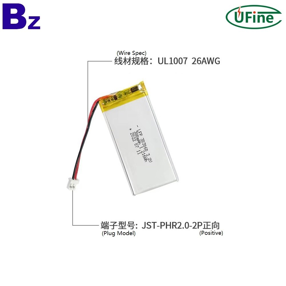 303060 3.2V 380mAh LiFePO4 Battery