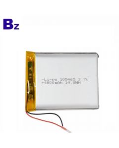Customized High Quality Lipo Battery For Portable DVD BZ 105465 3.7V 4000mAh Lithium Polymer Battery