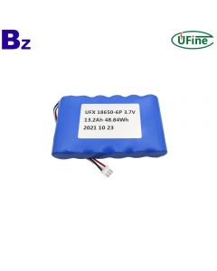 Lithium-ion Battery Pack Factory Customized for Smart Home Rechargeable 18650 Battery UFX 18650 1S6P 3.7V 13.2Ah Cylindrical Battery