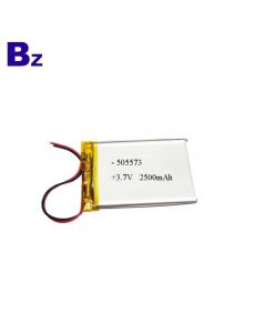 China Lithium Battery Factory Customized KC Certification Battery for LED Bike Light BZ 505573 2500mAh 3.7V Polymer Li-ion Battery