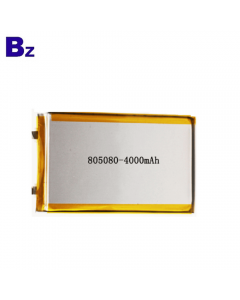 Shenzhen Best Lithium Battery Factory Custom Lipo Battery for Beauty and Healthy Life Device BZ 805080 4000mAh 3.7V Li-polymer Battery