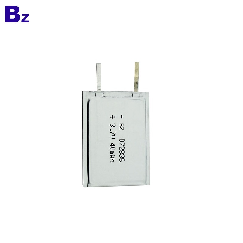 072836 3.7V 40mAh Rechargeable Super-thin Battery