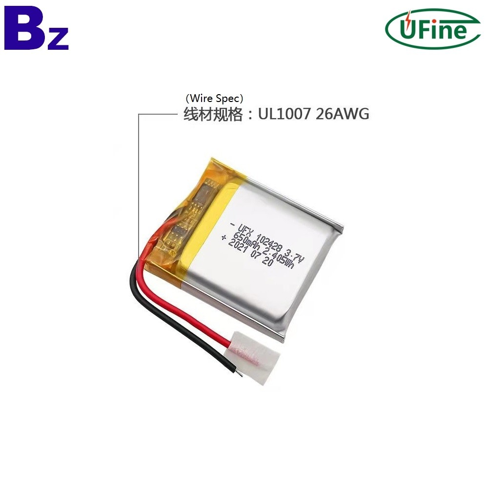 China Cell Factory Wholesale 650mAh Li-ion Polymer Battery