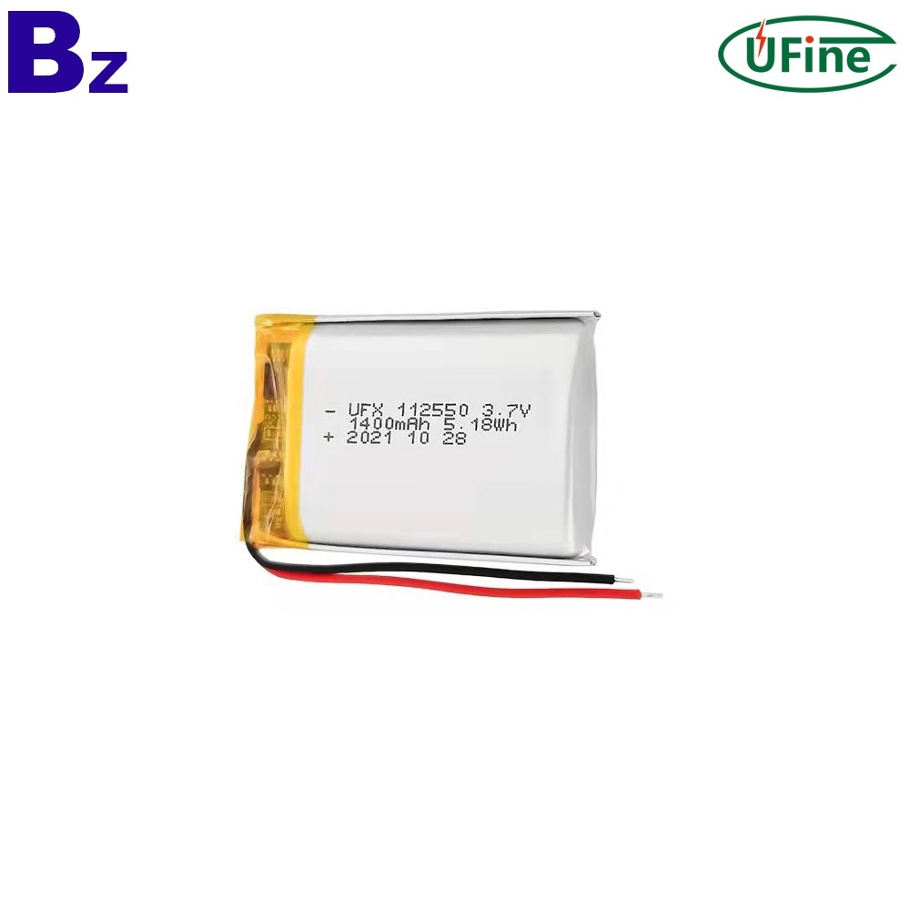 Customized 3.7V 1400mAh Rechargeable Lipo Battery