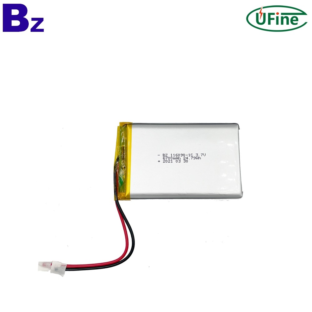 116090-1C 3.7V 6700mAh Li-Ion Polymer Battery