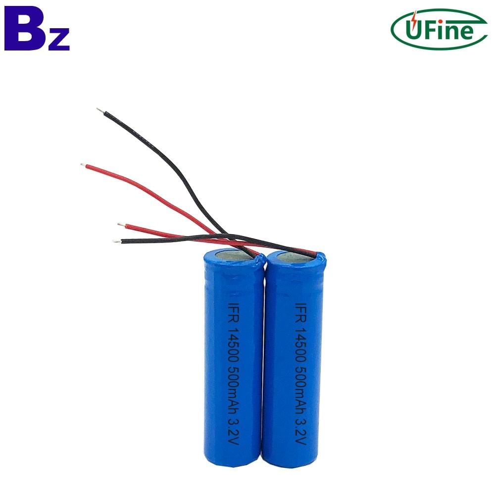 China Best Performance For Flashlight LiFePO4 Battery BZ 14500 500mAh 3.2V  Lithium Iron Phosphate Cylindrical Battery