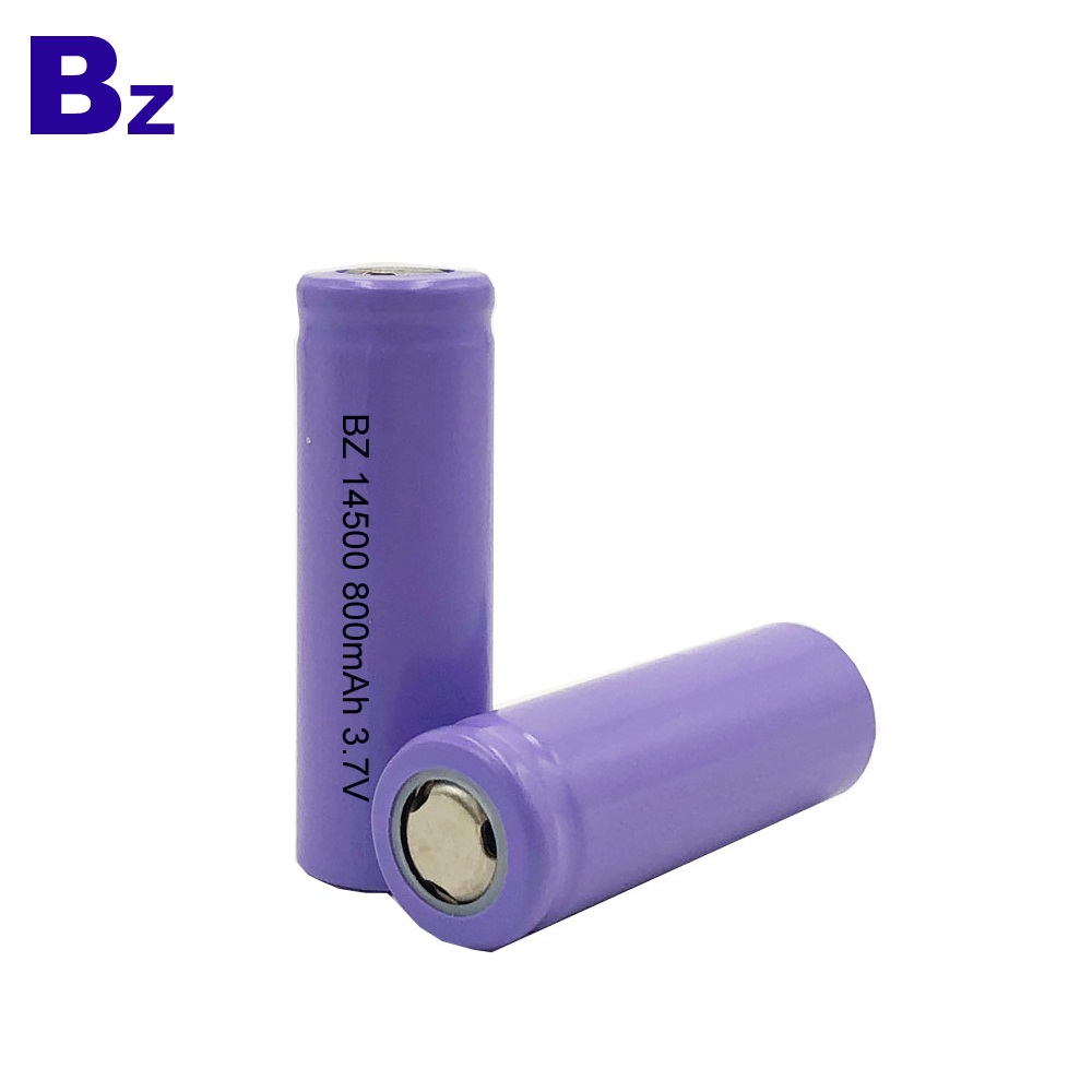 China Lithium Battery Manufacturer Customized Hot Selling Cylindrical  Battery BZ 14500 800mAh 3.7V Rechargeable Li-ion Battery