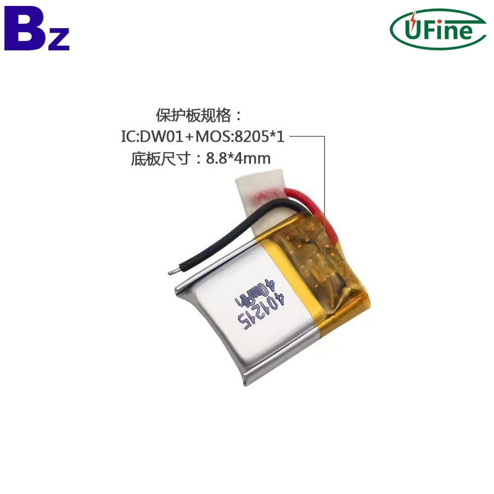 401215 40mAh 3.7V Li-Polymer Battery