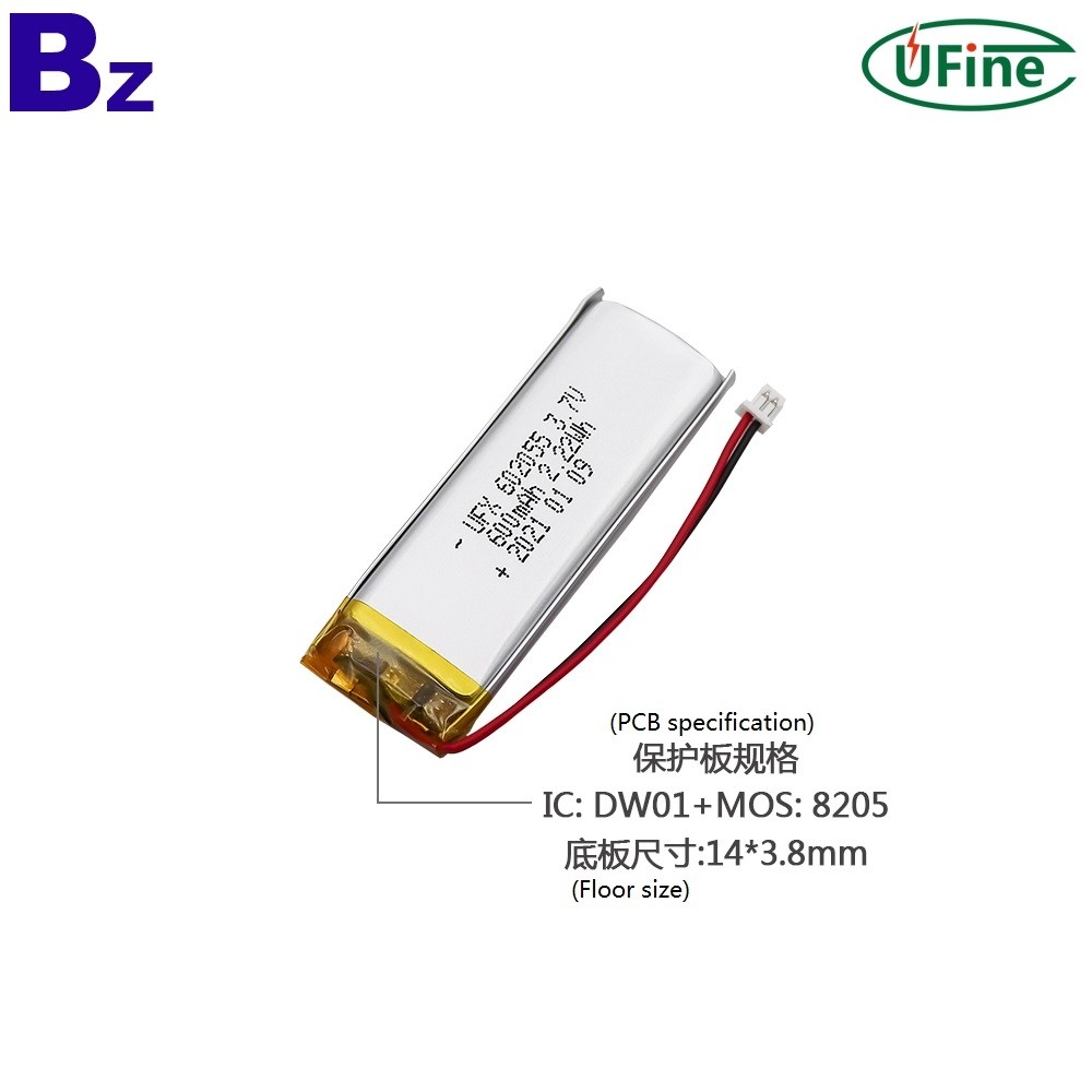 602055 600mAh 3.7V Lithium Polymer Battery