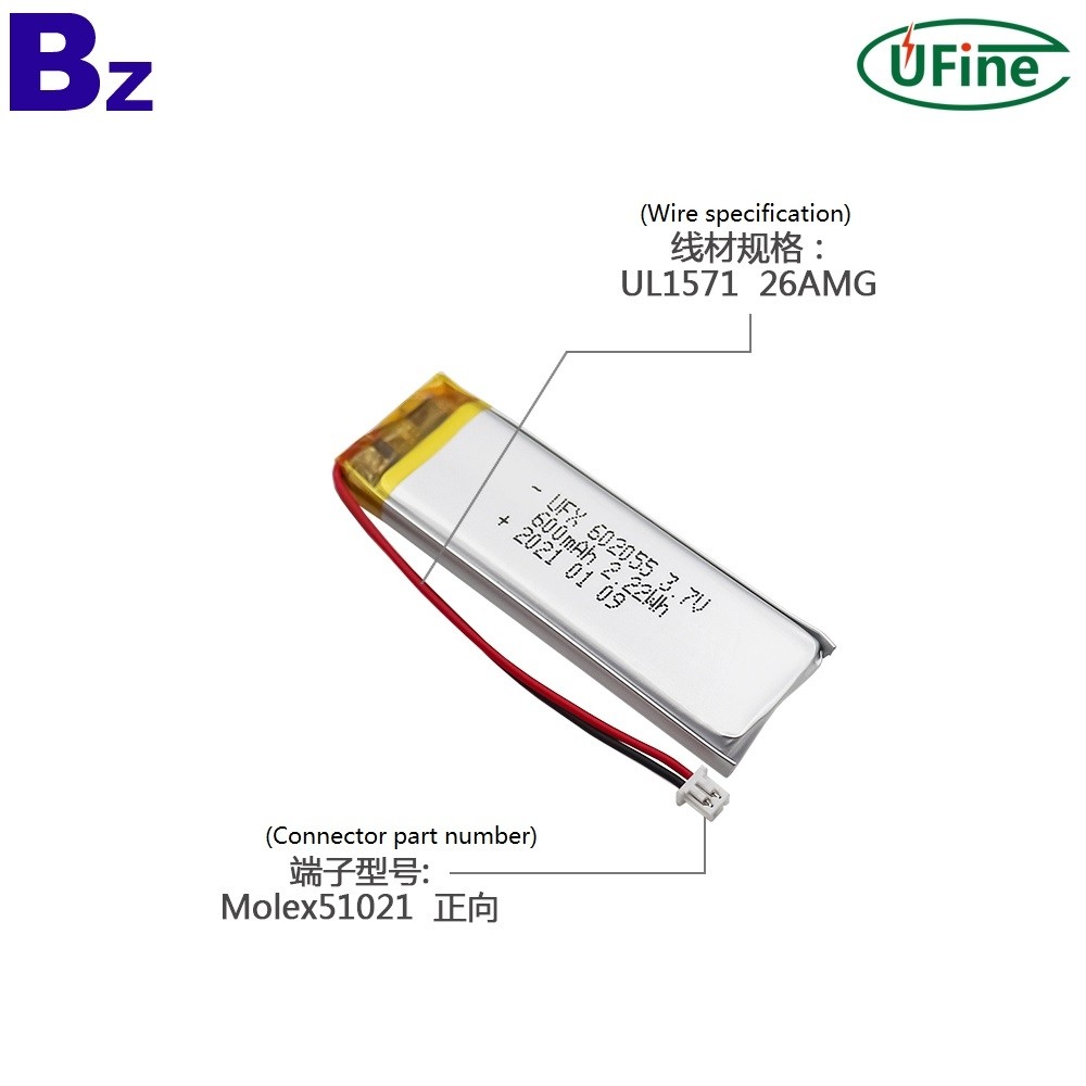 Chinese Battery Manufacturer Customization 600mAh Lipo Battery