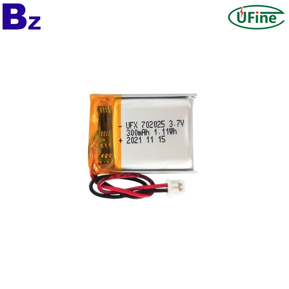 Lithium Cell Factory Selling Remote Control Battery 702025 3.7V 300mAh Rechargeable Lipo Battery
