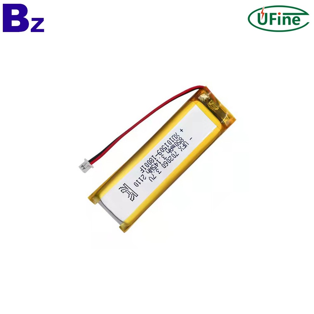 i-ion Polymer Cell Manufacturer Customized 3.7V 850mAh Battery