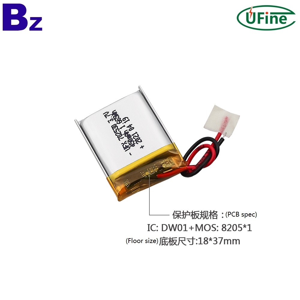 702530 450mAh 3.7V Lithium Polymer Battery