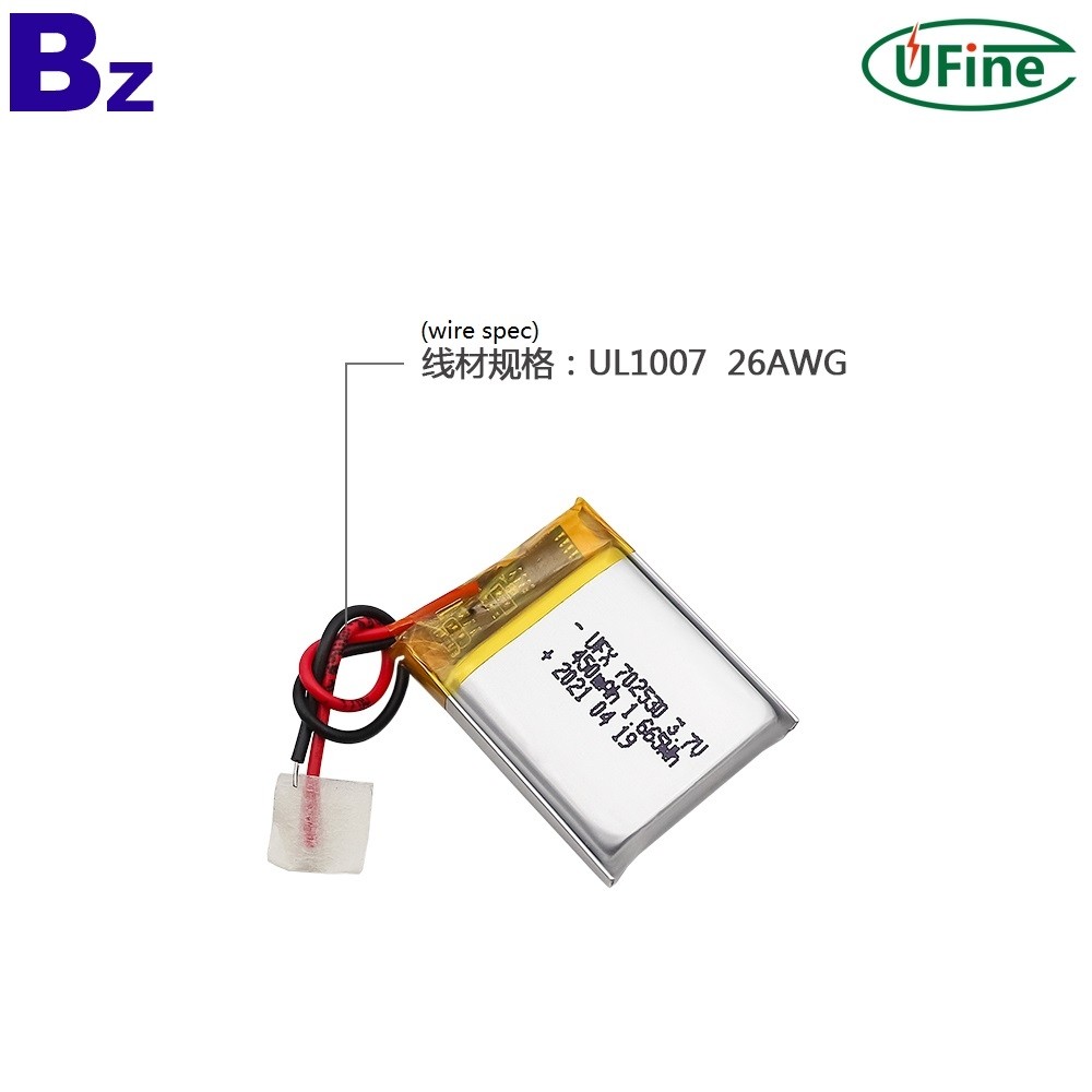 Customization Low-cost 450mAh Li-ion Polymer Battery