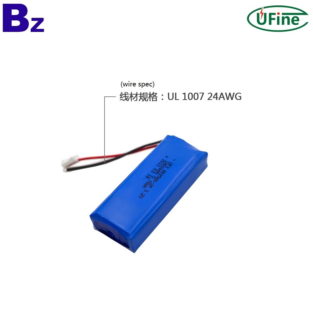 802560-2P 3.2V 1800mAh Lithium Iron Phosphate Battery