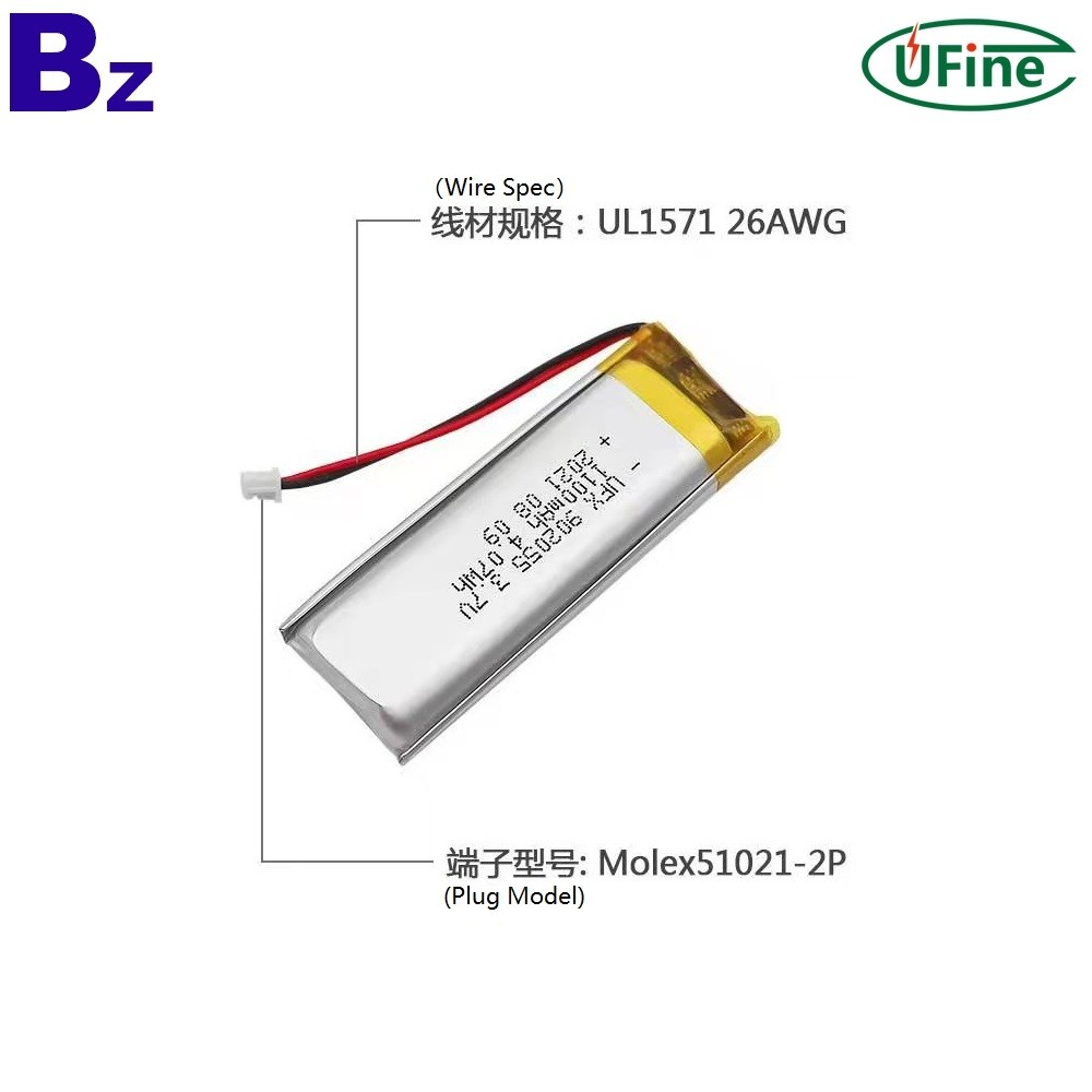902055 1100mAh 3.7V Lithium Ion Polymer Battery