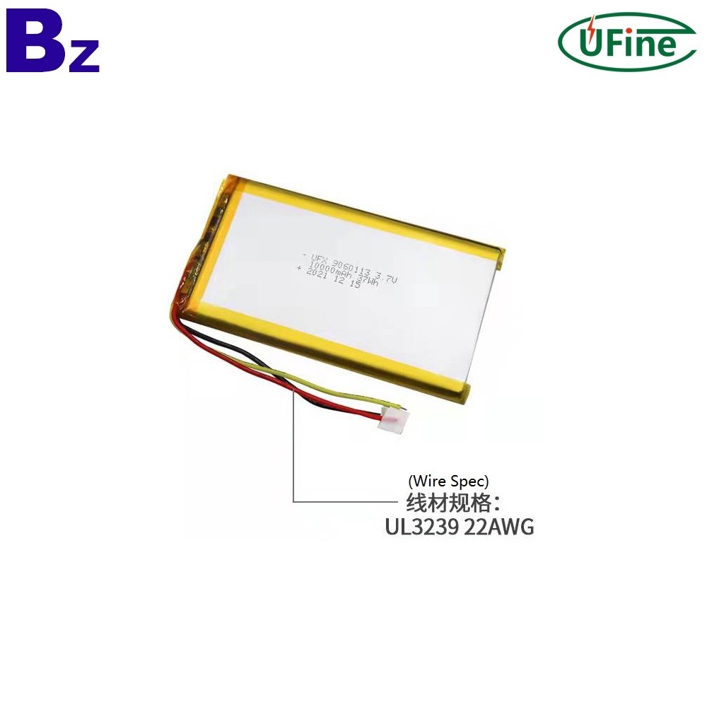 3.7V 10000mAh Rechargeable Battery for Lighting Device