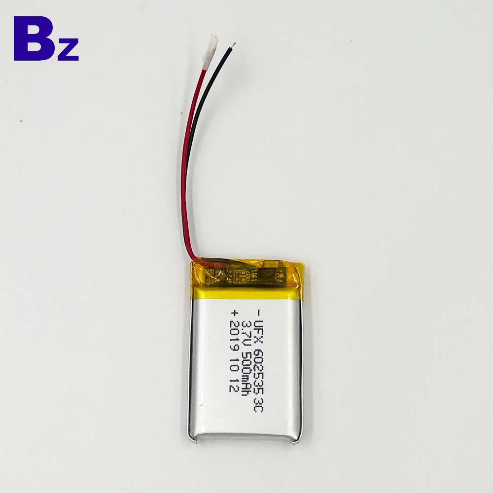 602535-3C 3.7V 500mAh Li-Polymer Battery 