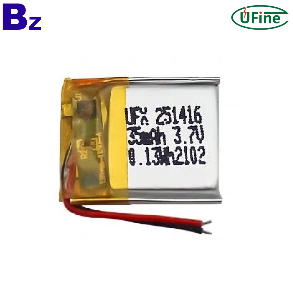 251416 3.7V 35mAh 리튬 폴리머 배터리 251416 3.7V 35mAh 리튬 폴리머 배터리