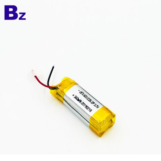 Customize Li-ion Battery For E-cigarette UFX 601235-2P 360mAh 3.7V  Li-Polymer Battery With Wire