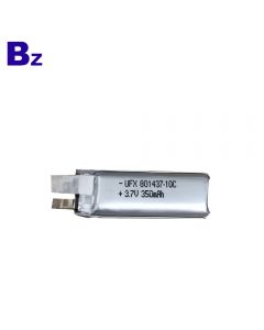 Manufacturer Supply Battery For Laser Pointer UFX 801437-10C 350mAh 3.7V Li-Polymer Battery