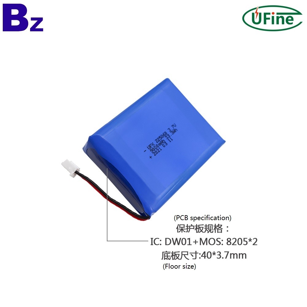225060 3.7V 9000mAh Lithium Polymer Battery 225060 3.7V 9000mAh Lithium Polymer Battery