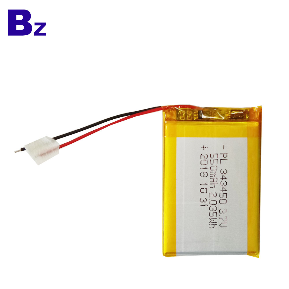 BZ 343450 550mAh 3.7V Li-ion Polymer Battery BZ 343450 550mAh 3.7V Li-ion Polymer Battery