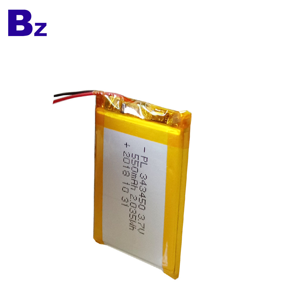 343450 550mAh 3.7V Li-ion Polymer Battery 343450 550mAh 3.7V Li-ion Polymer Battery
