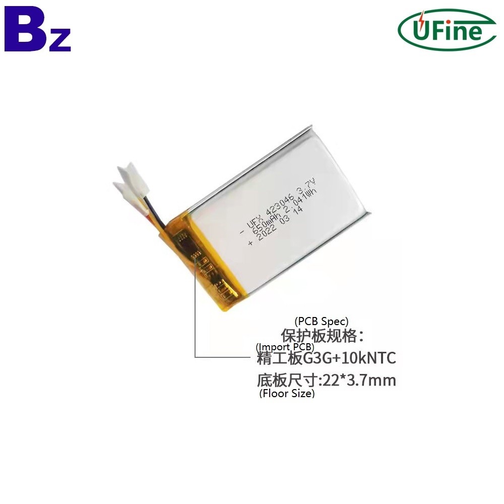 650mAh 3.7V Digital Device Lipo Battery