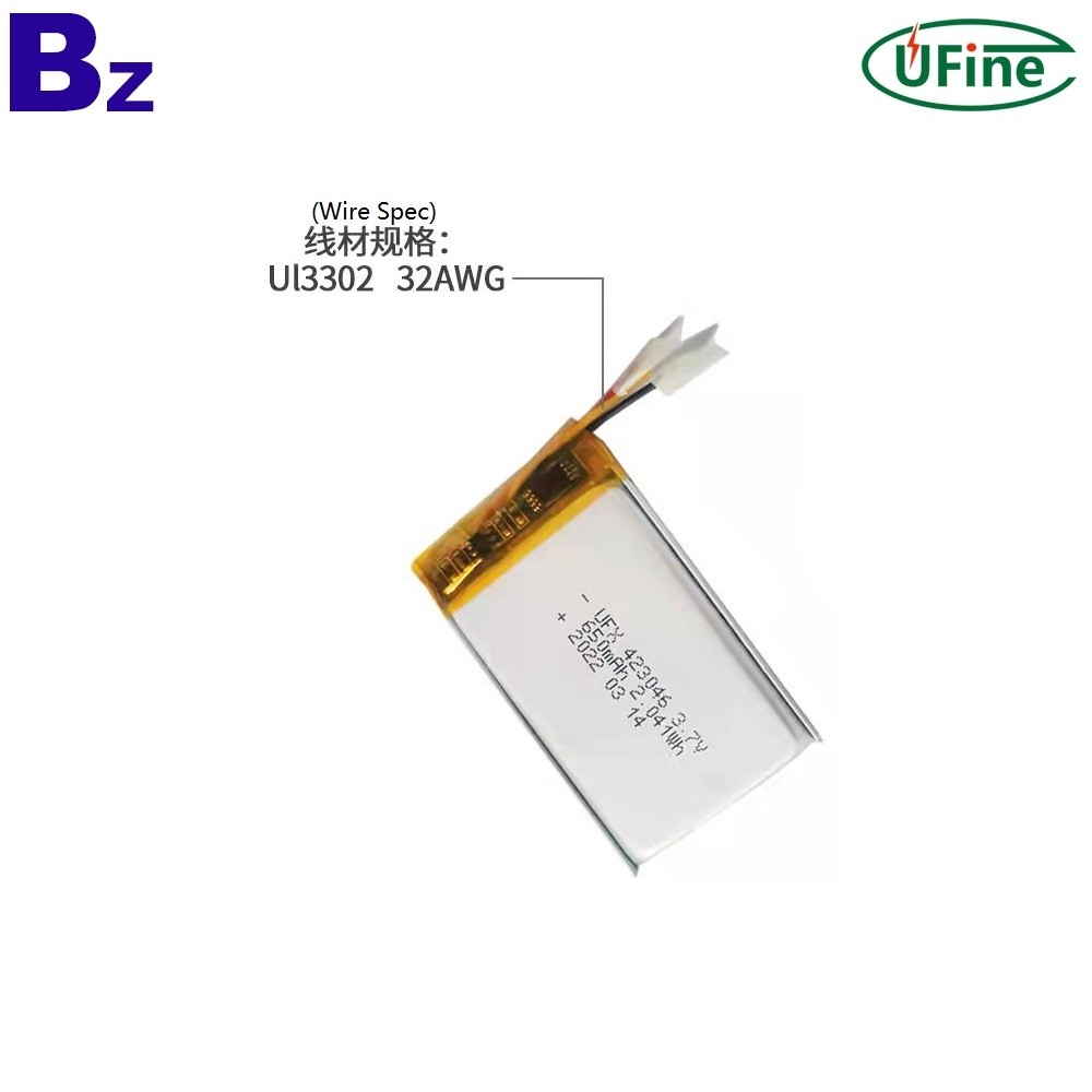 423046 650mAh 3.7V Rechargeable Battery