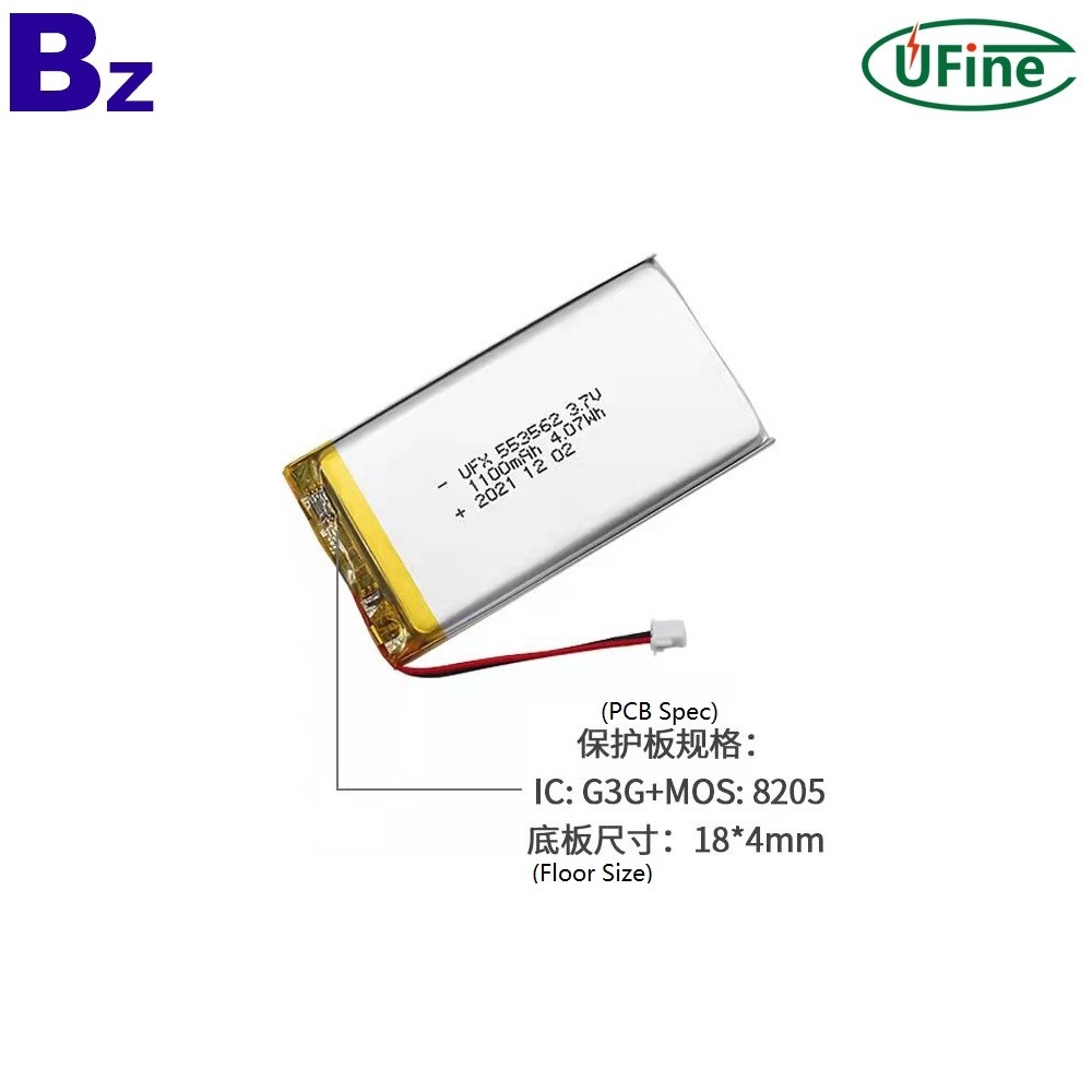 553562 3.7V 1100mAh Rechargeable Lithium-ion Battery 553562 3.7V 1100mAh Rechargeable Lithium-ion Battery