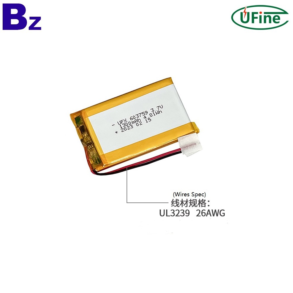 미용 장비용 1300mAh 3.7V 배터리
