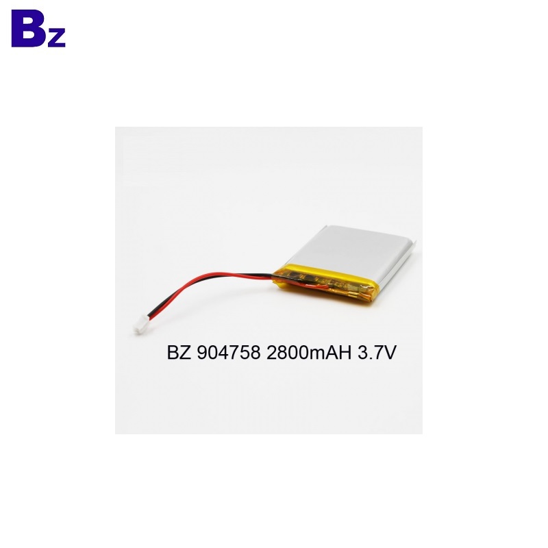 904758 3.7V 2800mAh Rechargeable LiPo Battery 904758 3.7V 2800mAh Rechargeable LiPo Battery