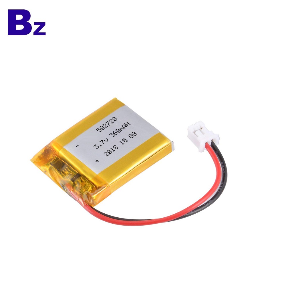 502728 360mAh 3.7V Lipo Battery