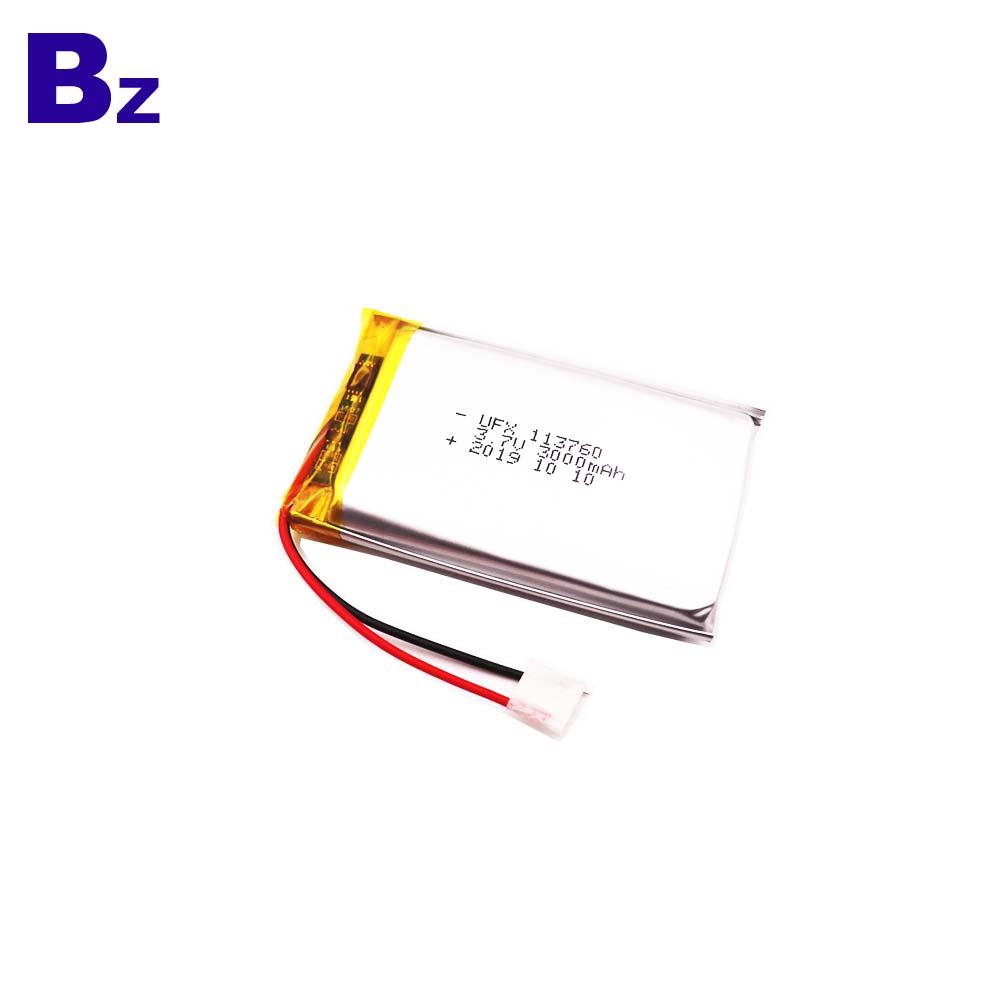 113760 3.7V 3000mAh Li-Polymer Battery