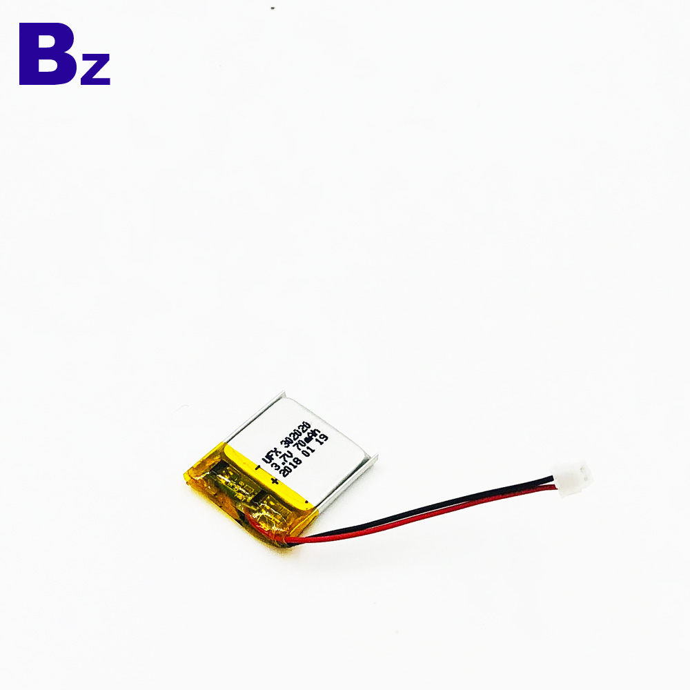 302020 70mAh 3.7V Li-Polymer Battery 302020 70mAh 3.7V Li-Polymer Battery