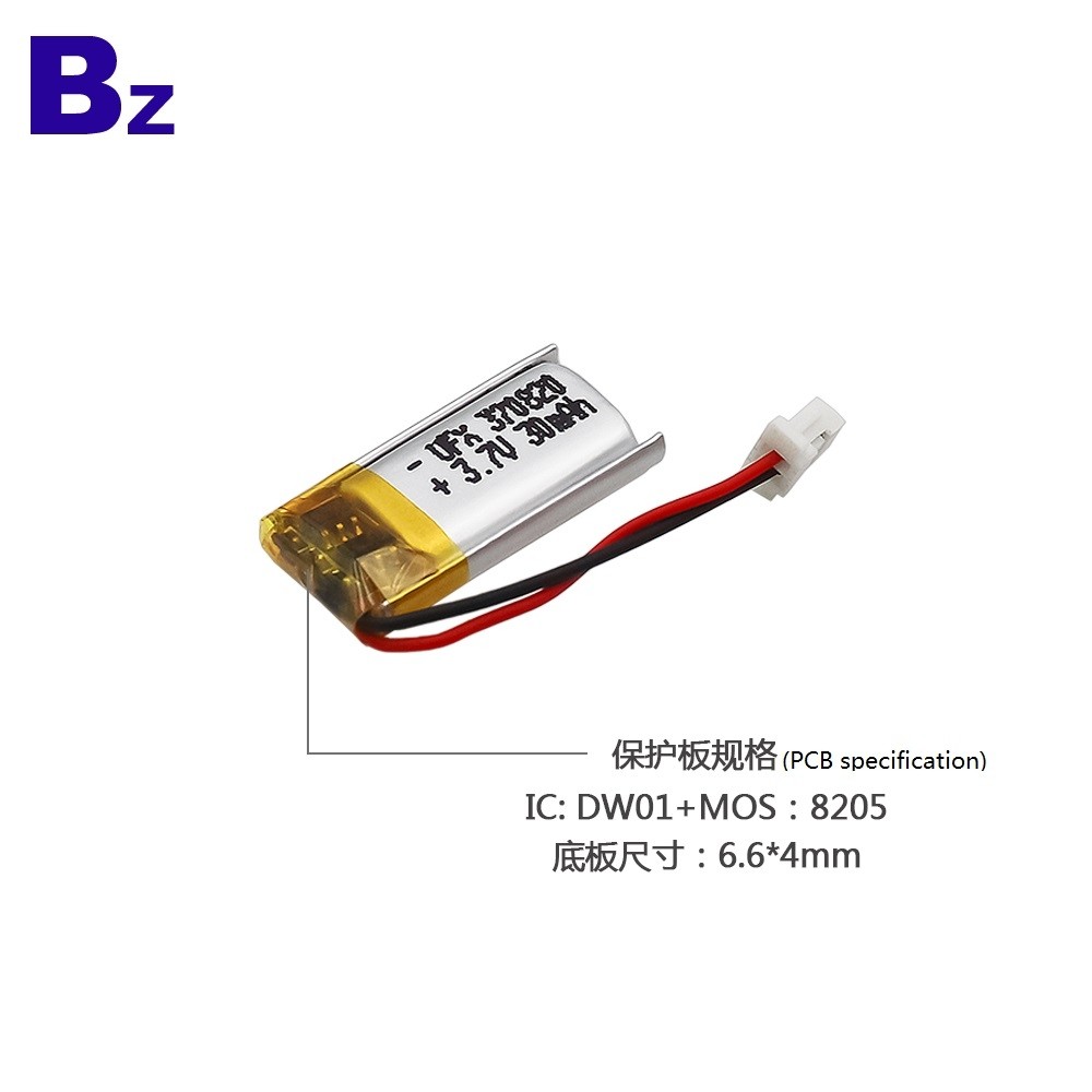 370820 30mAh 3.7V Lithium Polymer Battery 370820 30mAh 3.7V Lithium Polymer Battery