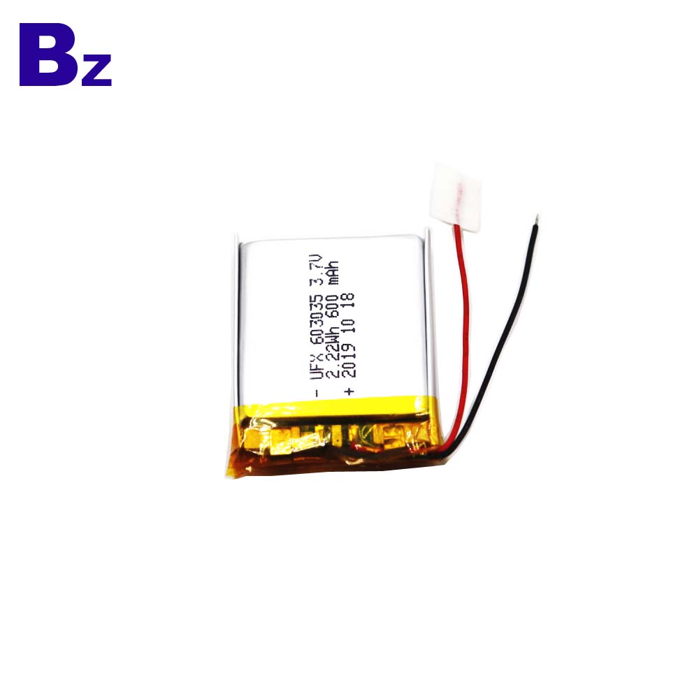 603035 3.7V 600mAh Li-Polymer Battery