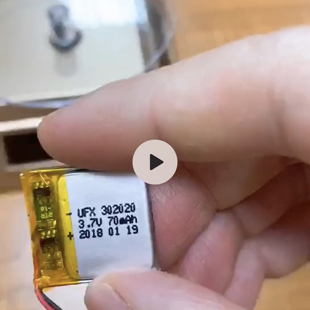 302020 70mAh 3.7V Lithium Polymer Battery