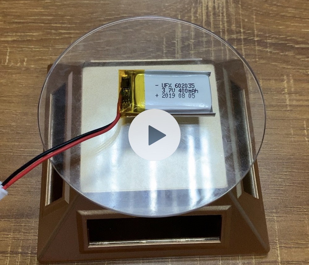 Smart Thermometer Battery UFX 602035 400mAh 3.7V Li-ion Battery with UL + KC Certification 602035 400mAh 3.7V Li-ion Battery with UL + KC Certification